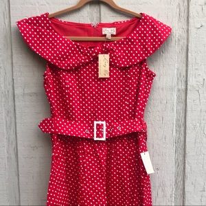 Red polka dot Lindy Bop Dress XL